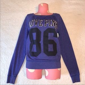 🔥SALE🔥VS PINK Blue Embroidered Pullover Sweater